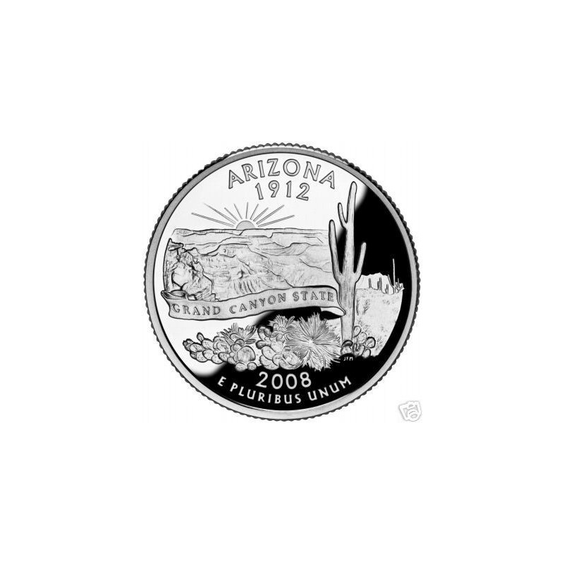 KM 423 U.S.A ¼ Dollar Arizona 2008 P UNC
