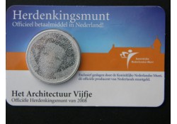 Nederland 2008 5 euro Architectuur.Unc in Coincard