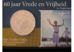 Nederland 2005 5 euro  60 jaar vrede en vrijheid Unc In Coincard