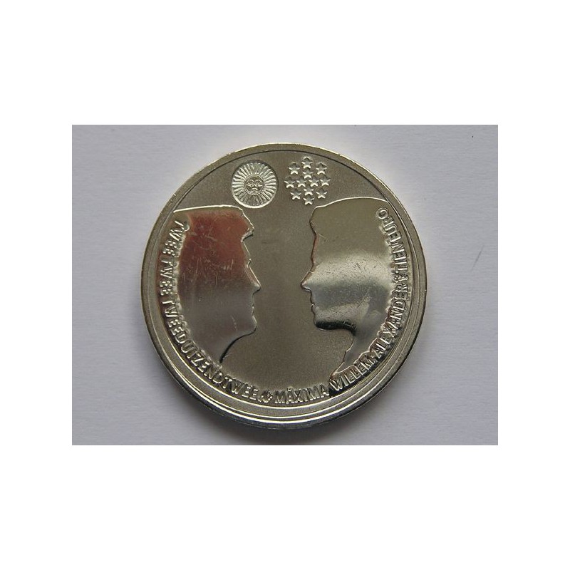 Nederland 2002 10 Euro Huwelijksmunt Zilver Unc