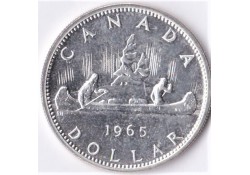 Canada Dollar 1965 Zf+  Zilver