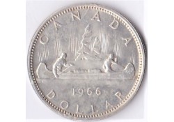 Canada Dollar 1966 Zf  Zilver