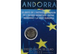 2 Euro Andorra 2022 '10 jaar overeenkomst met EU' in Blister