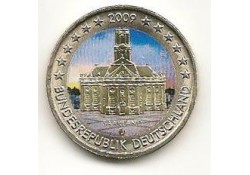 2 Euro Duitsland 2009 Unc Saarland  gekleurd 88/92