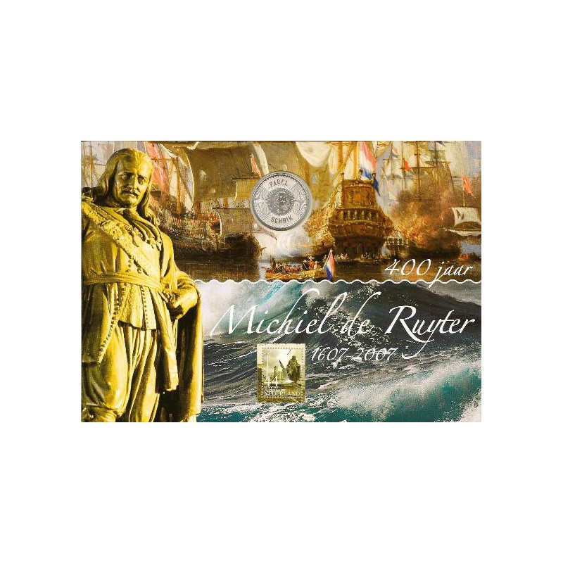 5 euro UNC 2007 Michiel de Ruyter, met 5 zegels