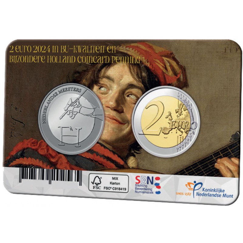 Nederland 2024 Holland coin Fair coincard 'Frans Hals' met Zilveren Penning