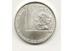 Portugal 2003 5 Euro Zilver 150 jaar postzegels Unc