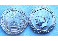 Gibraltar 2023 20 pence Unc...