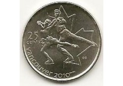 Km 766 Canada Olympic Winter Games 25 Cent 2008 Unc