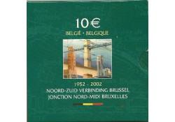 België 2002 10 euro 2002 proof in Blister Noord-Zuid verbinding