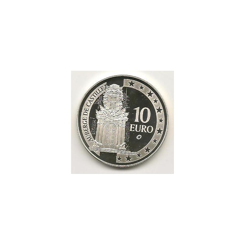 Malta 2008 10 euro zilver Auberge de Castille Proof in caps.