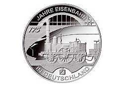 10 Euro Duitsland 2010 D 175 jaar Spoorwegen Unc