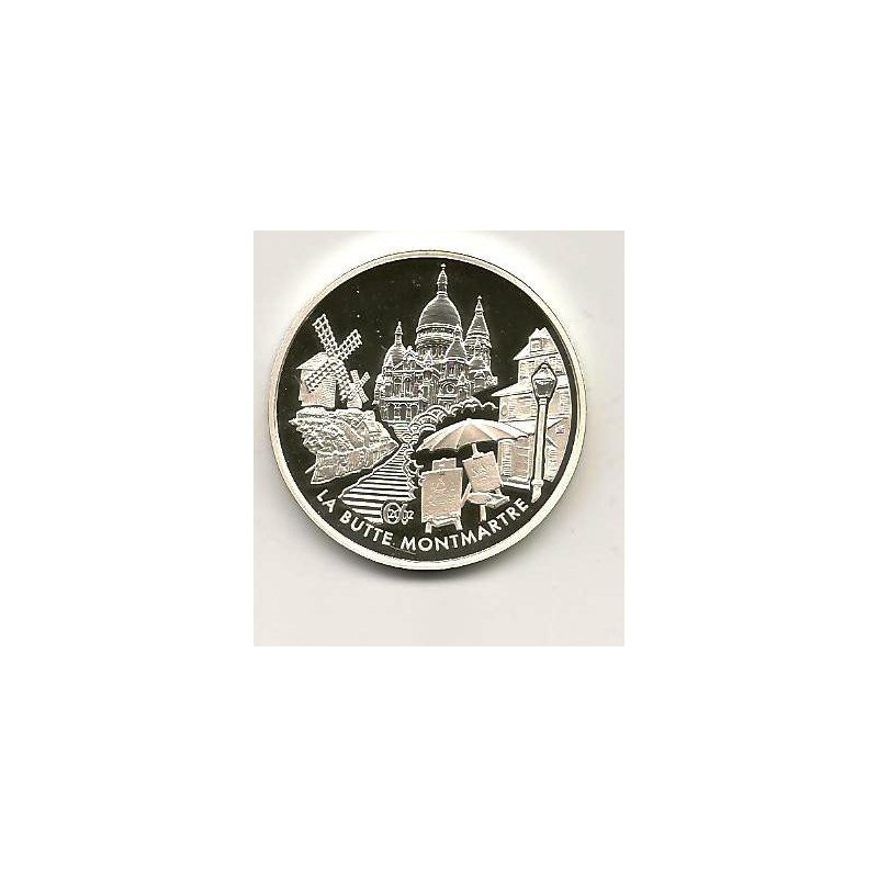 Frankrijk 2002 1½ Euro Zilver Proof Montmartre