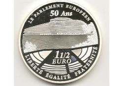 Frankrijk 2008 1½ Euro Zilver 50 jaar europees parlement Proof