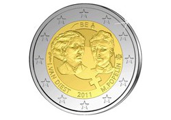 2 Euro België 2011  100 jaar int. vrouwendag UNC