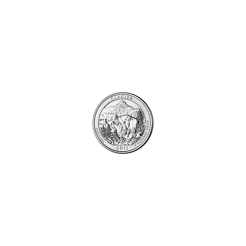 KM ??? U.S.A ¼ Dollar 2011 D Glacier UNC