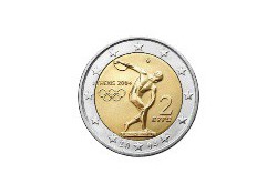 2 Euro Griekenland 2004 Olympische spelen Unc