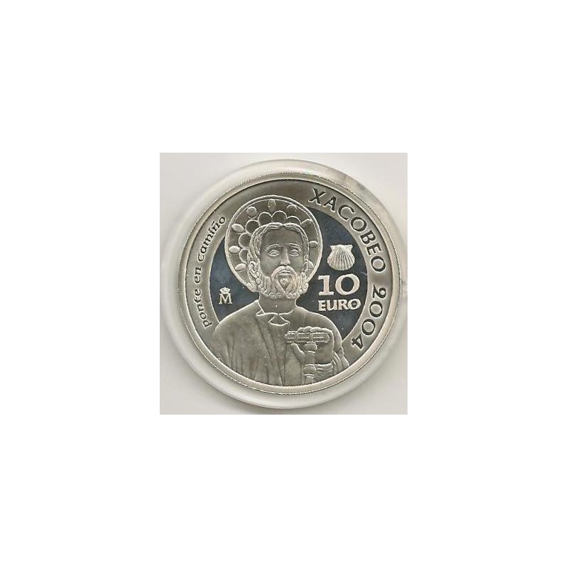 Spanje 2004 10 euro  Xacobeo Jaccobsjaar Proof