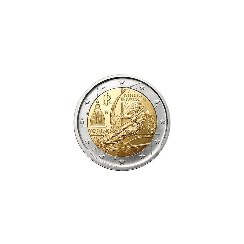 2 Euro Italië 2006 Olympische winterspelen UNC