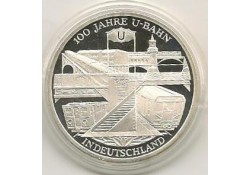 10 Euro Duitsland 2002D 100 Jahre U-Bahn Proof
