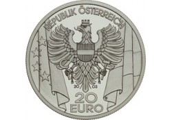 Oostenrijk 2003 20 euro Nachkriegszeit Proof Incl dsje & cert.