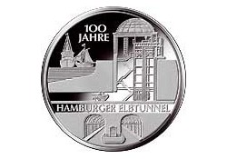 10 Euro Duitsland 2011 Elbetunnel J Unc