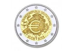 2 Euro Duitsland 2012 A 10 jaar Euro Unc