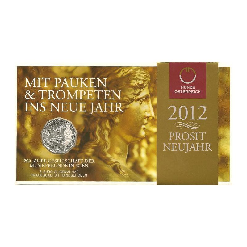 5 Euro Oostenrijk 2012 Weens Muziekgezelschap Zilver BU