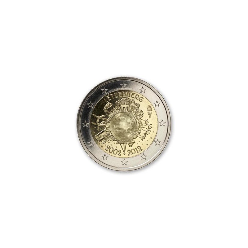 2 Euro Luxemburg 2012 10 jaar Euro. UNC