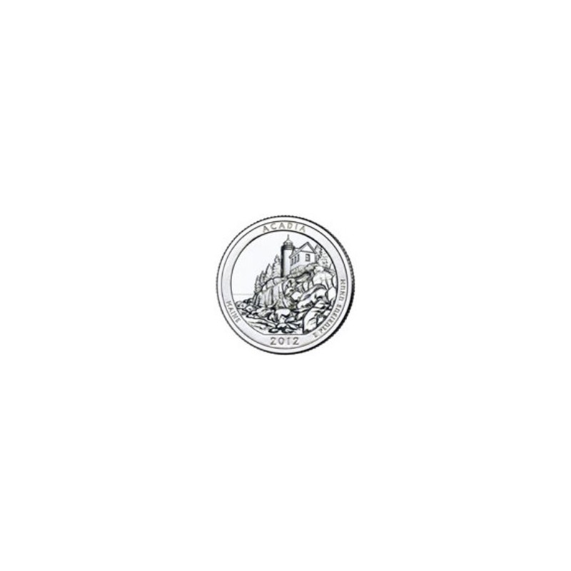 KM ??? U.S.A ¼ Dollar Acadia 2012 P UNC