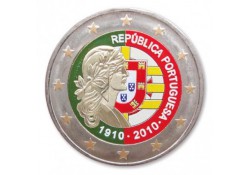 2 Euro Portugal 2010 100 jaar Portugal Gekleurd 112/2