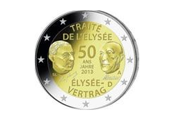 2 euro Duitsland 2013 A 50 jaar Elysée verdrag Unc