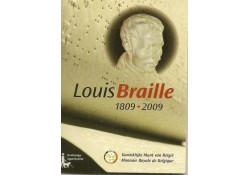 2 Euro België 2009  Louis Braille FDC in Blister