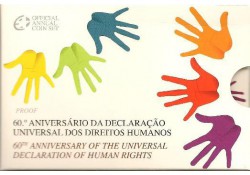 2 Euro Portugal 2008 60 jaar rechten van de mens Proof