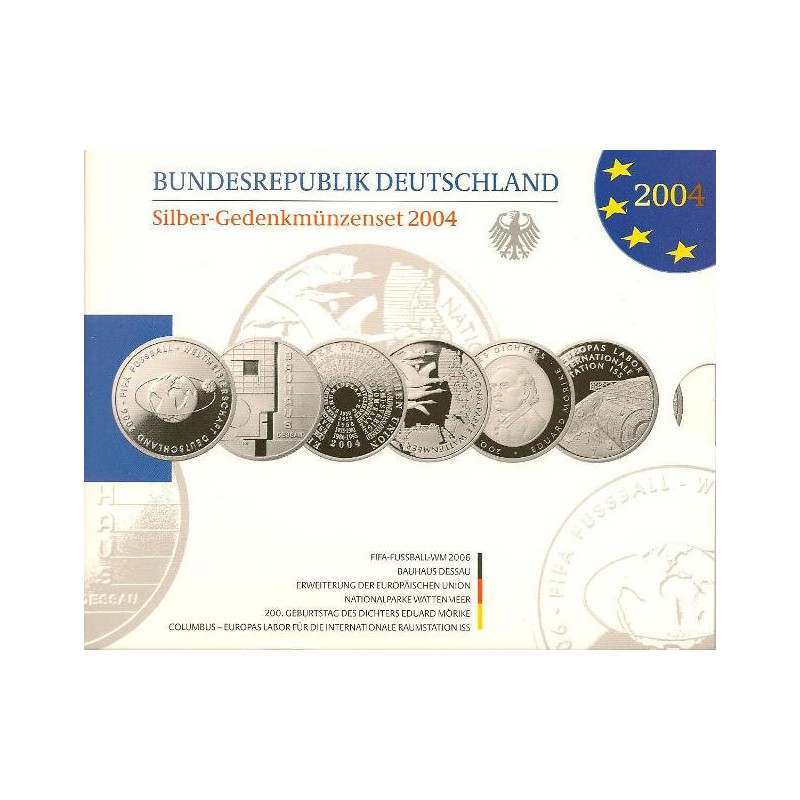 10 euro Duitsland 2004 6X Proof