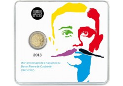 2 Euro Frankrijk 2013 Coubertin Bu in blister