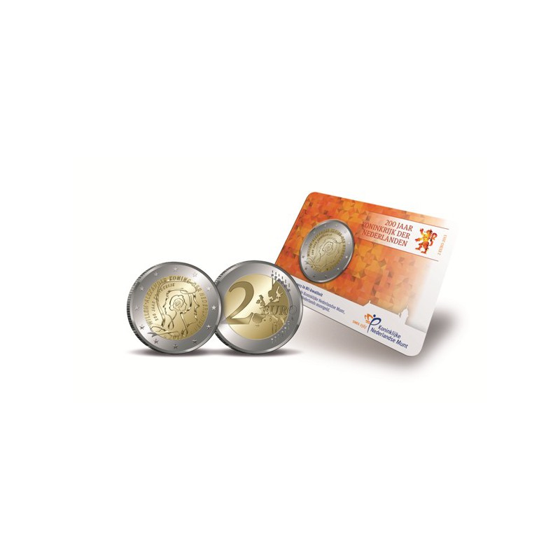 Nederland 2013 2 Euro 200 jaar Koninkrijk Bu in coincard