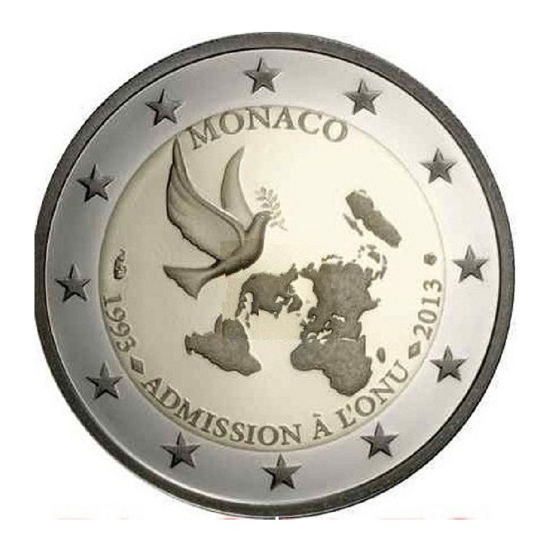 Monaco 2013 2 euro 20 jaar un lid Unc