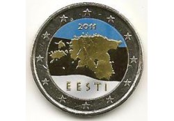 2 Euro Estland 2011 gekleurd in capsule 2079KAP