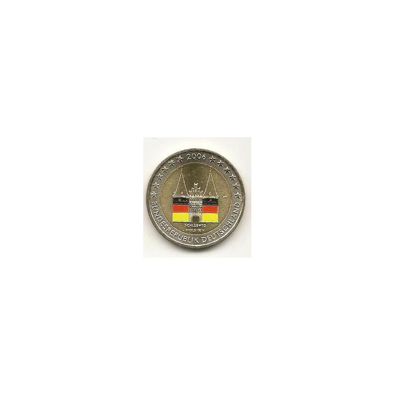 2 Euro Duitsland 2006 Unc Holstein gekleurd (017/021 T-1)