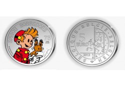 België 2013 5 euro Robbedoes Gekleurd  in originele verpakking