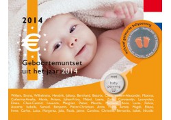 Babyset 2014 Neutraal met gekleurde penning