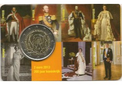 Nederland 2013 2 Euro 200 jaar Koninkrijk Unc in coincard